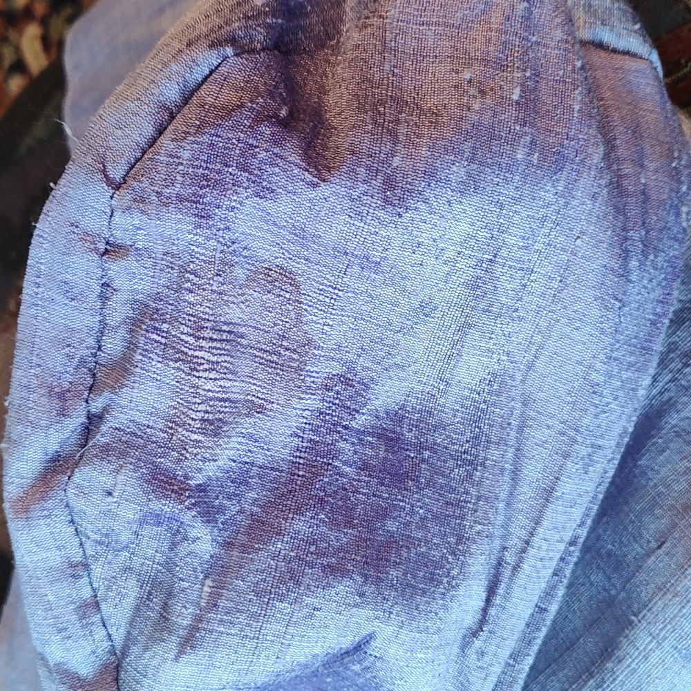 Elegant Lavender Silk Shoulder Tote Bag - Picture 5 of 5
